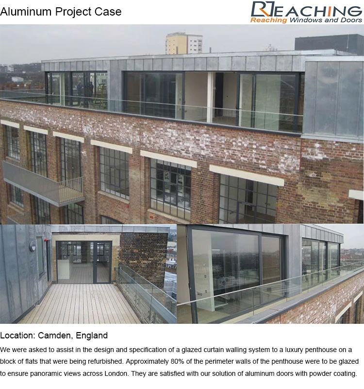 China Supplier 2 Tracks Aluminium Frame Window Sliding Glass Window