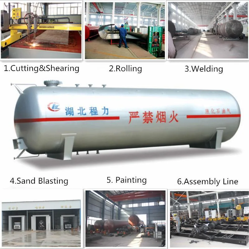 ASME 5m3 to 200m3 Above Ground LPG Storage Tank for Cooking Gas