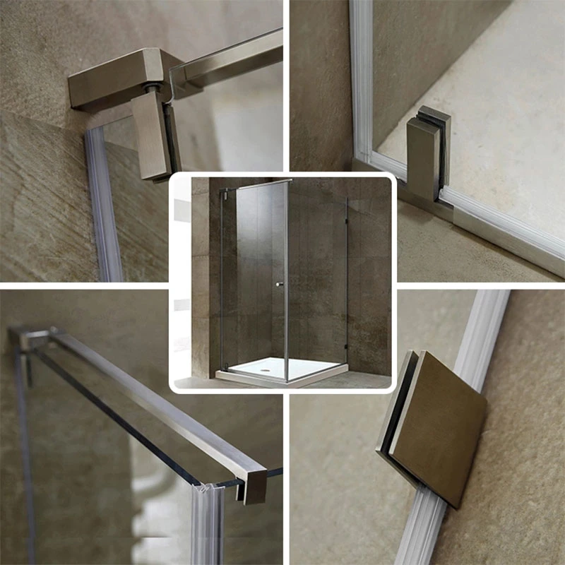 Tempered Glass Shower Door Rectangle Frameless Shower Room Enclosure