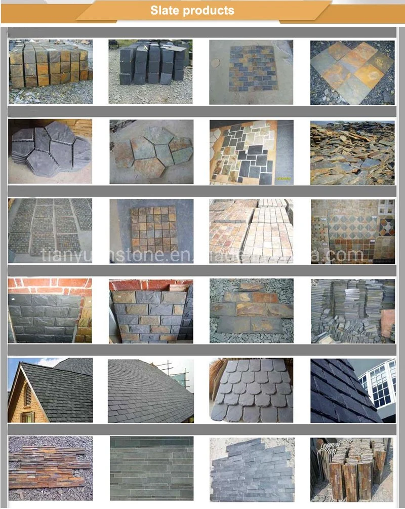 Yellow Wooden Slate/Rusty Slate/Copper Slate/Blue Slate Culture Stone for Wall Cladding
