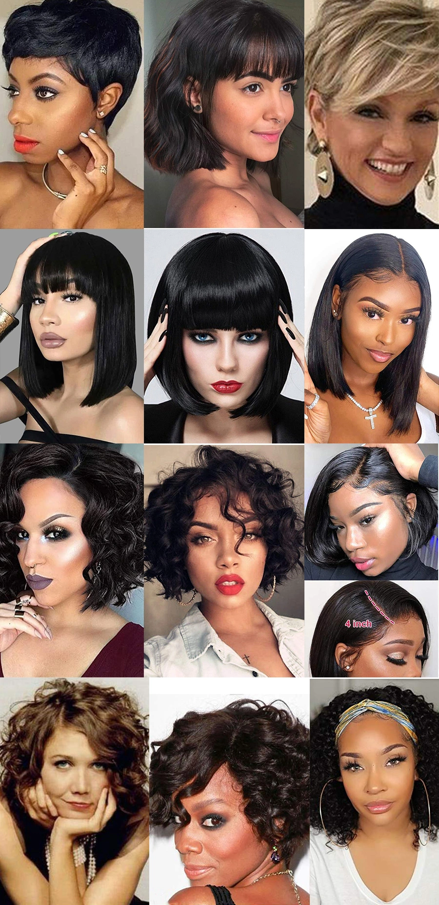Angelbella Lace Front Human Hair Short Lace Wigs 150 Density Natural Black Brazilian Short Remy Hair Lace Front Wig for Women Human Hair
