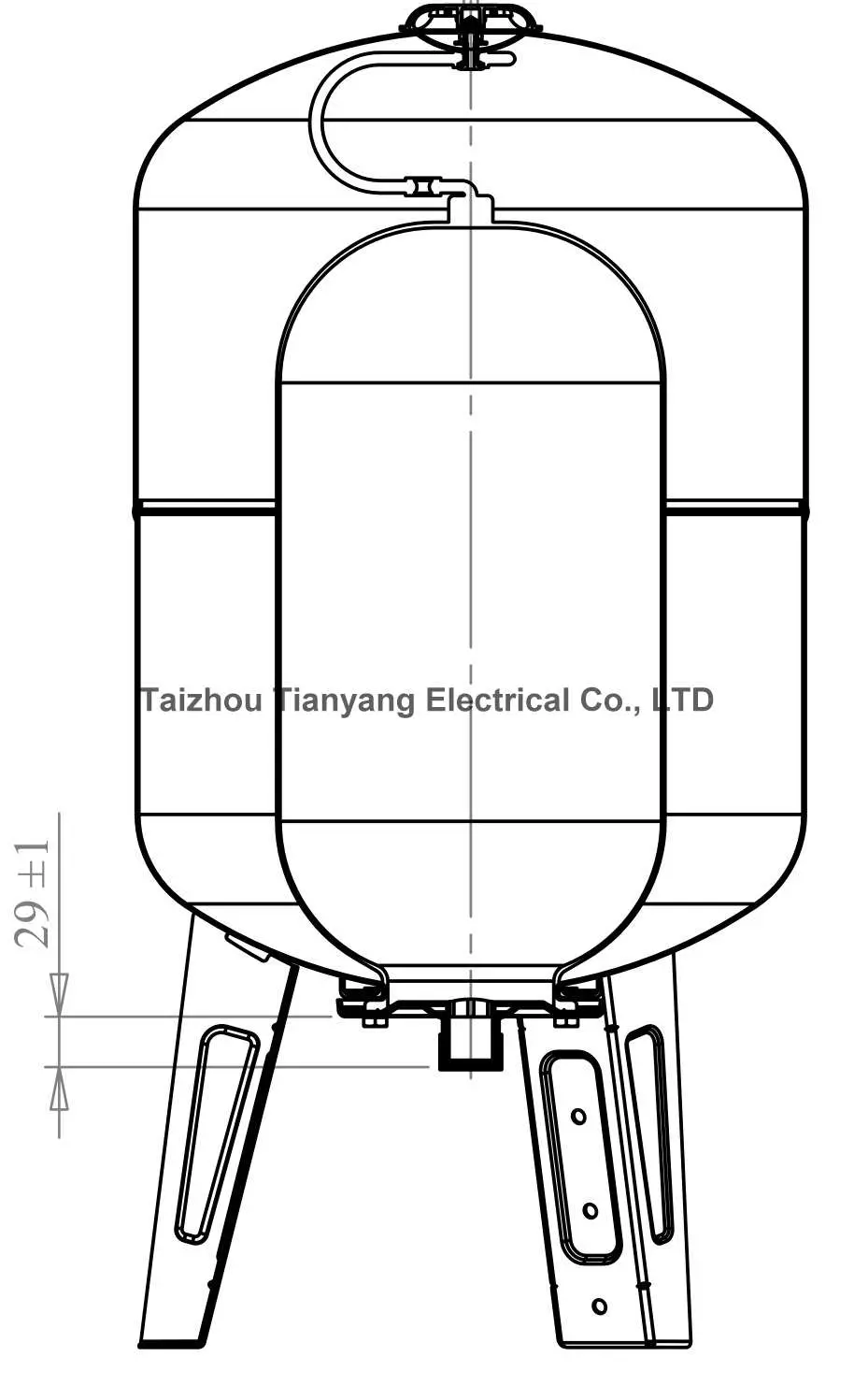 50 Liter Potable Steel Made Water Storage Tank with Rubber Bladder Membrane