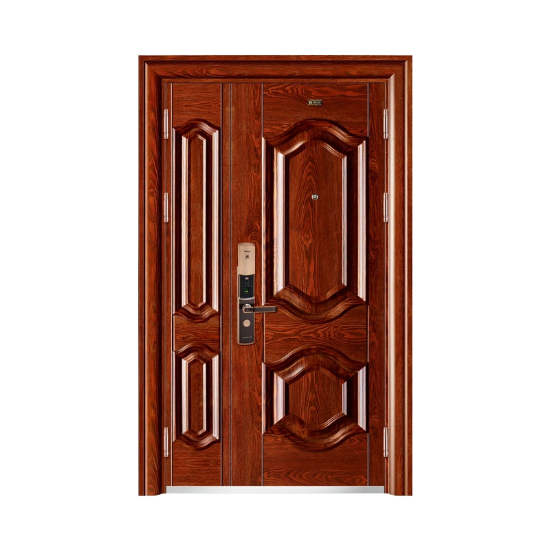 Corrosion Protection Copper Imitating Door Entry Steel Door with Main Gate Design