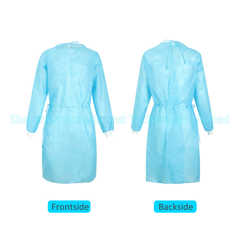 Medical Protective Isolation Suit Coveralls Clothing Protective Gown PP+PE 35G/M2