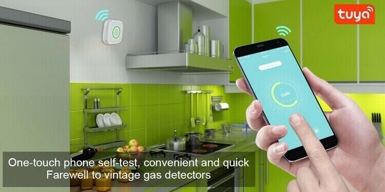Smart Life Home Security Gas Leak Detector, Tuya WiFi Gas Detector, Gas Leak Detector with Tuya APP
