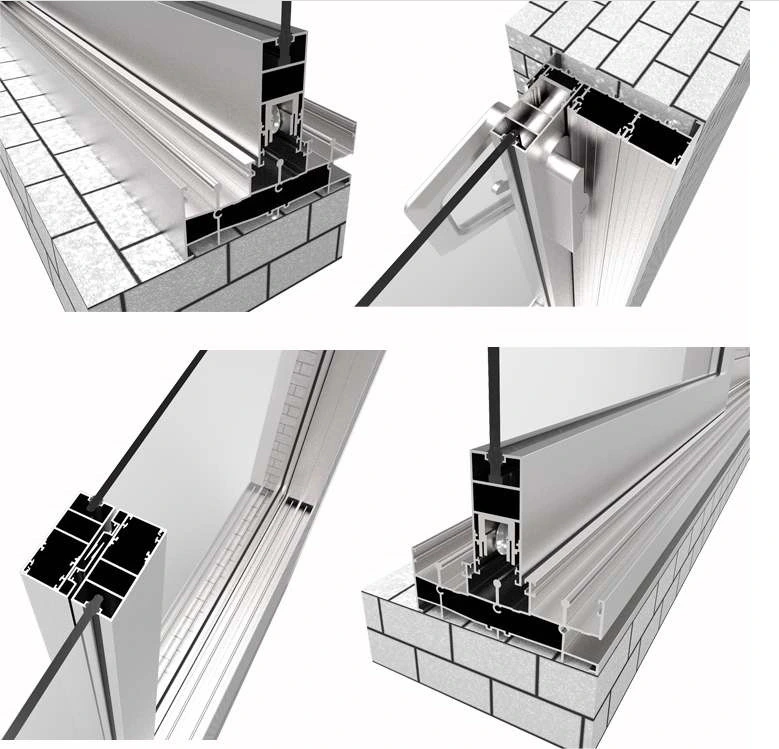 Building Material Sliding Doors Aluminum Sliding Glass Door Aluminium Double Glass Sliding Door