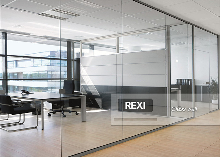Glass Wall System Partition Price Interior Exterior with Aluminium Framed Frameless Door Sliding Folding Movable Frosted