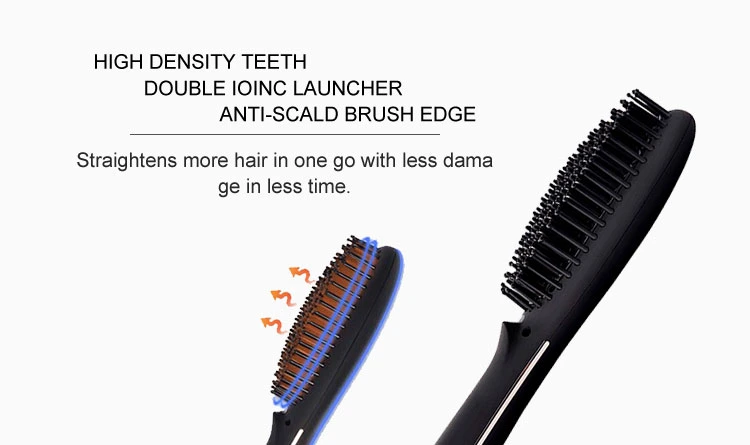 OEM Factory Price 2 in 1 Ionic Hair Straightener Brush (Q20)