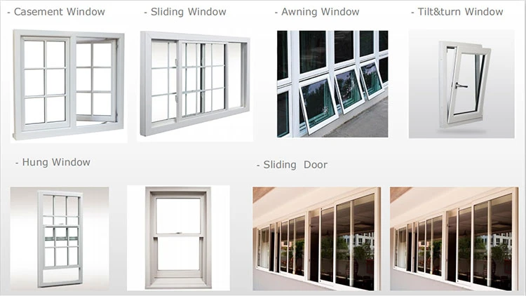 Modern Strong Thermal Break White UPVC Profile Double Insulated Tempered Glass Fixed Window