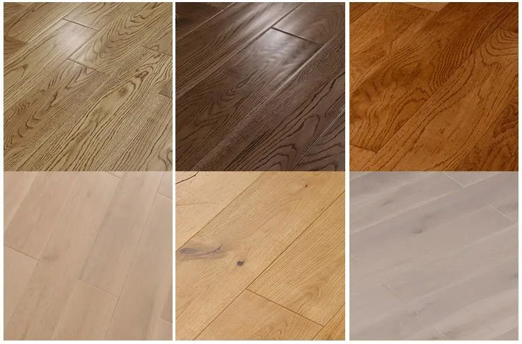 Greenland Slight Brushed Handscraped Custom UV Lacquered Wooden Planks Flooring Waterproof Oiled Parquet Bois Massif