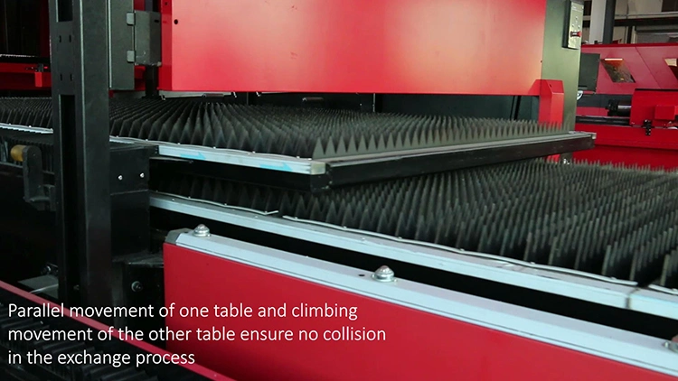Protective Cover & Pallet Changer Sheet Metal CNC Fiber Laser Cutter with Remote Control