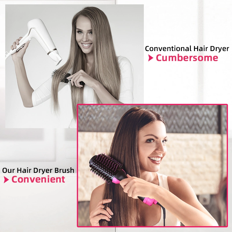 One Step Hair Dryer and Volumizer Hair Straightener Brush