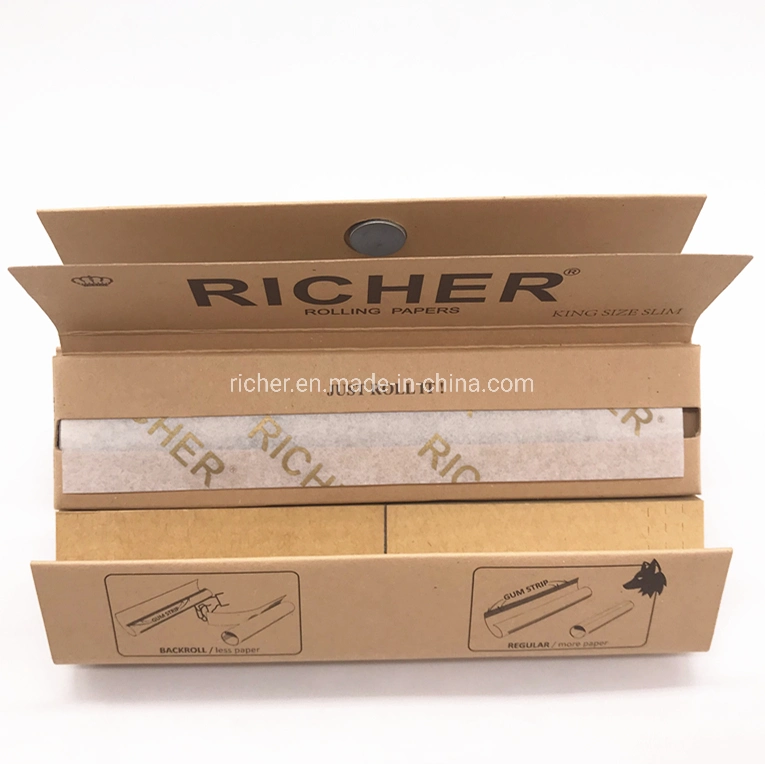 Custom 110*44mm Kingslim Size Rolling Paper with Grinder+Rolling Tray+Filter+Paper