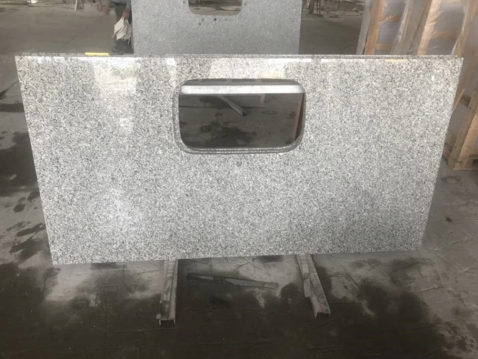 Grey/White Natural Granite Kitchen Countertops Project for Hotel/Home/Commerical Engineering