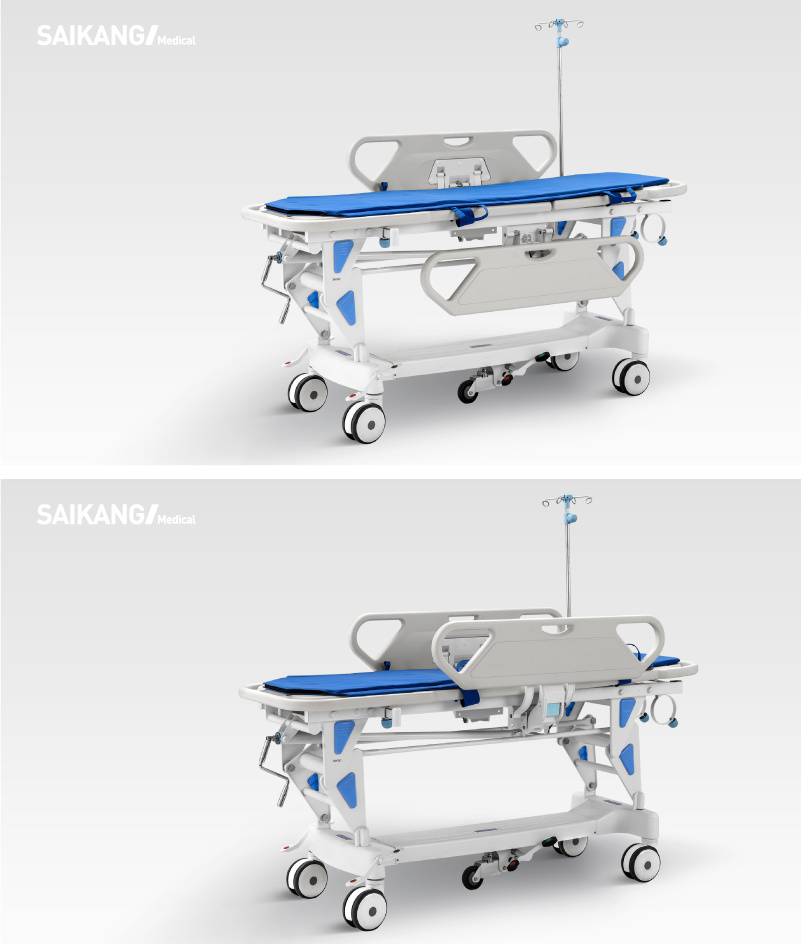 Patient Transport Folding Stretcher, Emergency Resuscitation Trolley