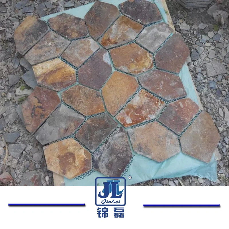 Natural Stone Crazy Paving Irregular Slate Flagstone for Landscape Flooring