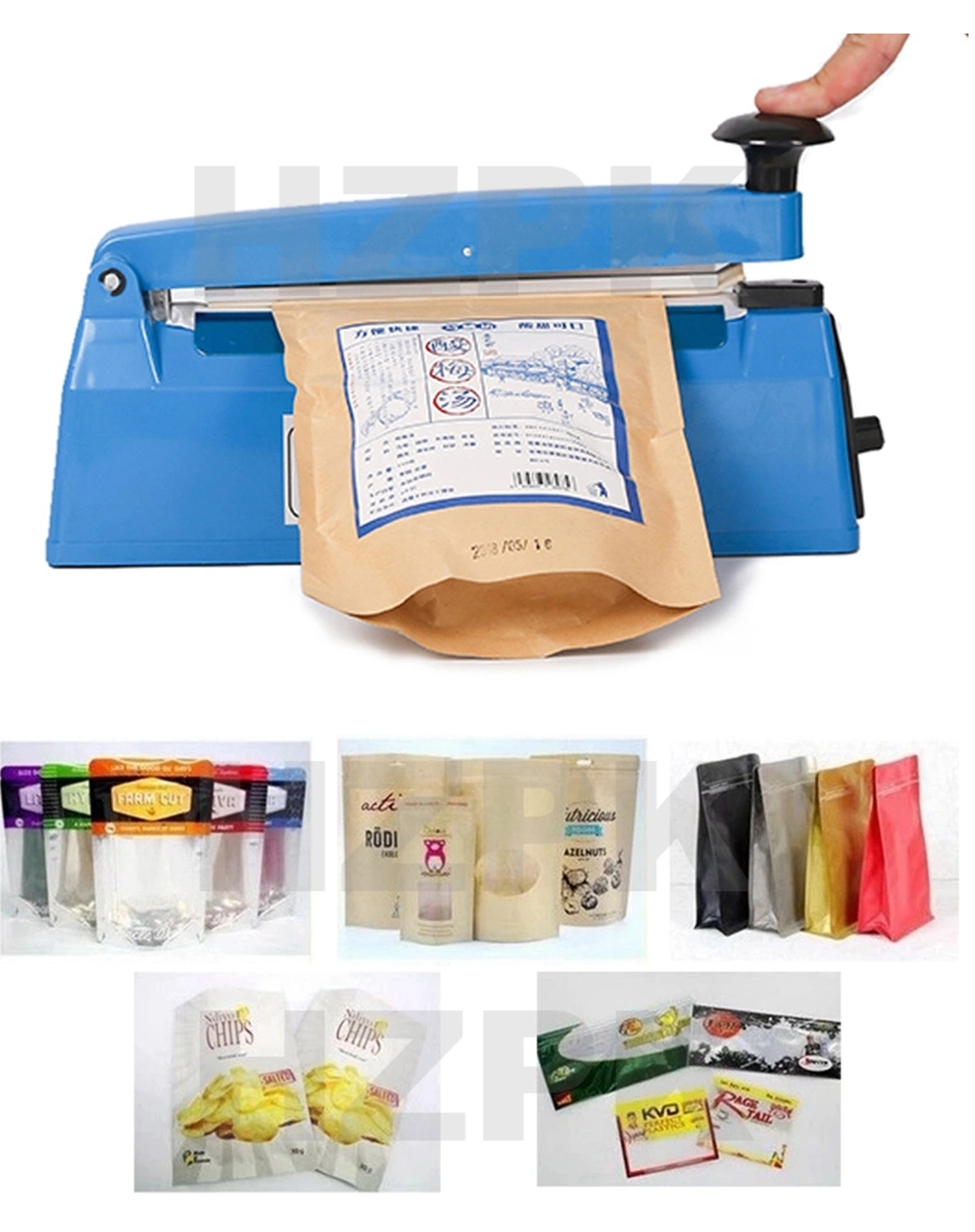 Pfs-100 Small Hand Food Plastic Bags Heat Sealer with Iron Body