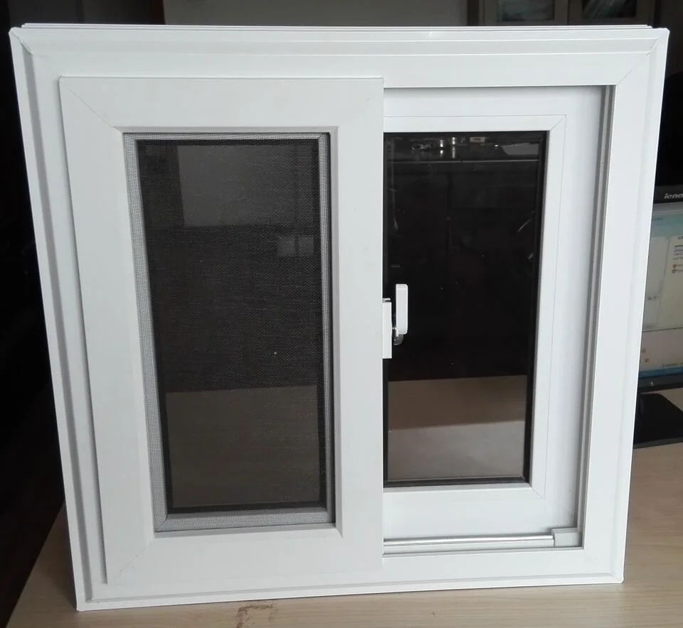 2020 New Design Customizable PVC Sliding Glass Window with Artistic Glass