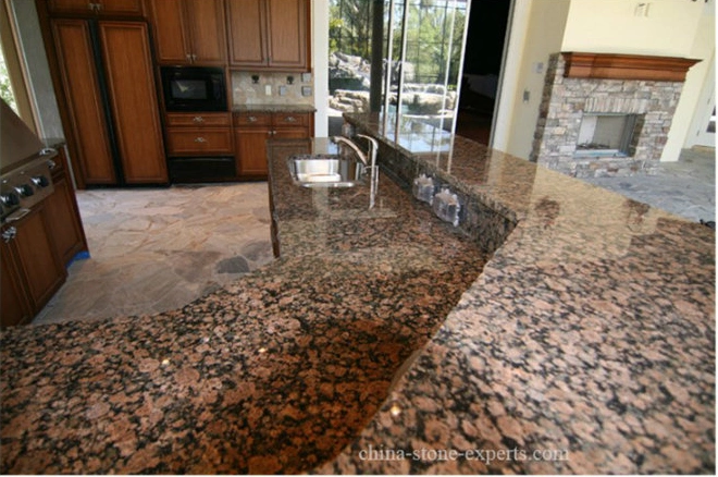 Prefab Baltic Bwown Quartz/Granite/Marble/Slate/Granite Stone Countertop for Kitchen/Bathroom/Cabinet/Island/Hotel