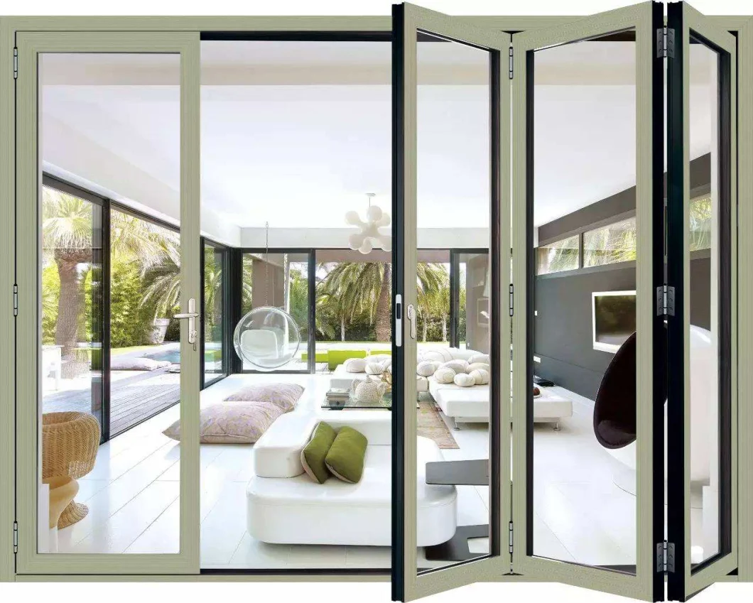 Sea View Room Aluminum Profile Glass Folding Door