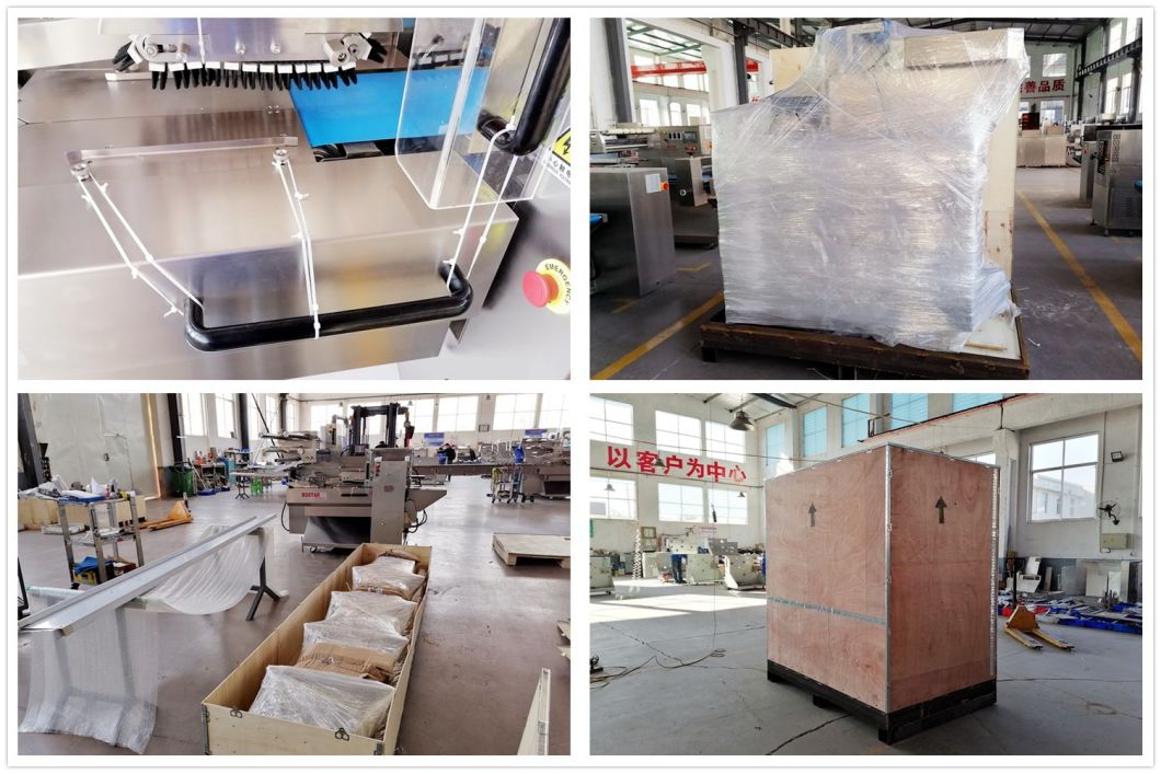 Qingdao Horizontal Flowpack Packaging Sealing Machinery for Frozen Shrimp Fish