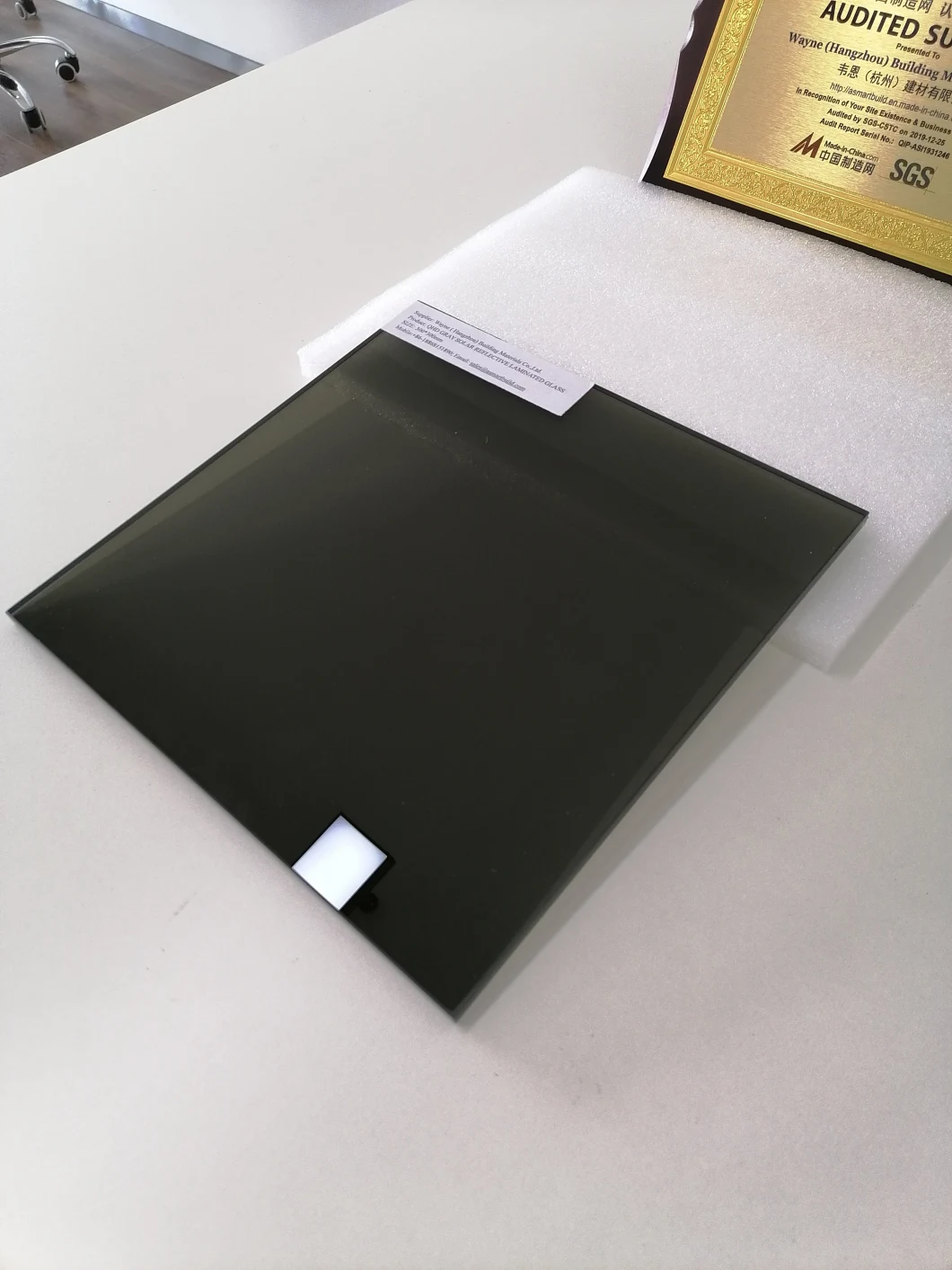 Gray Solar Reflective Tempered Laminated Glass for Glass Curtain Wall