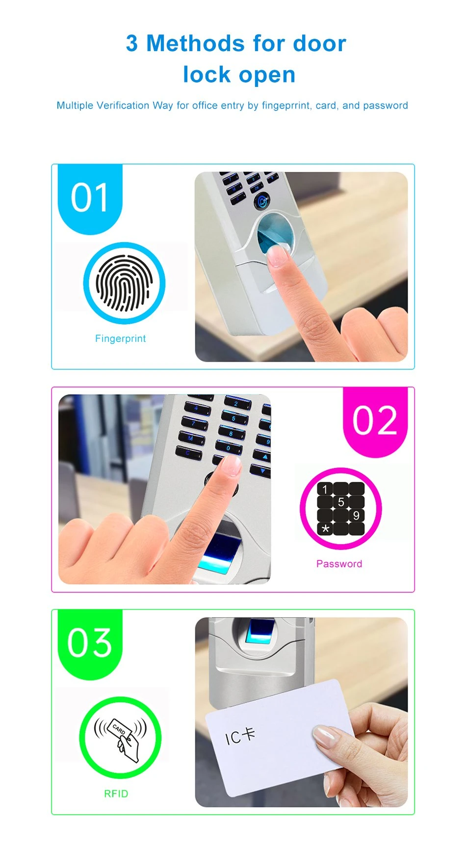 Biometric Access Control Device Control Time Attendance System