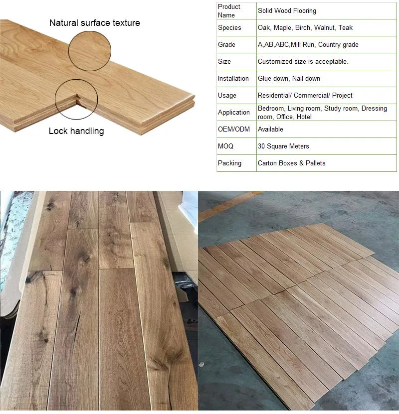 Greenland Slight Brushed Handscraped Custom UV Lacquered Wooden Planks Flooring Waterproof Oiled Parquet Bois Massif