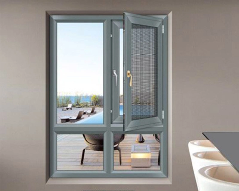 High Quality Security Modern Aluminum Frame Metal Glass Casement Window