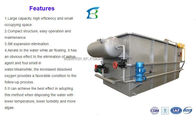 Water Treatment Chemical Dosing System Daf Dissolved Air Flotation Unit