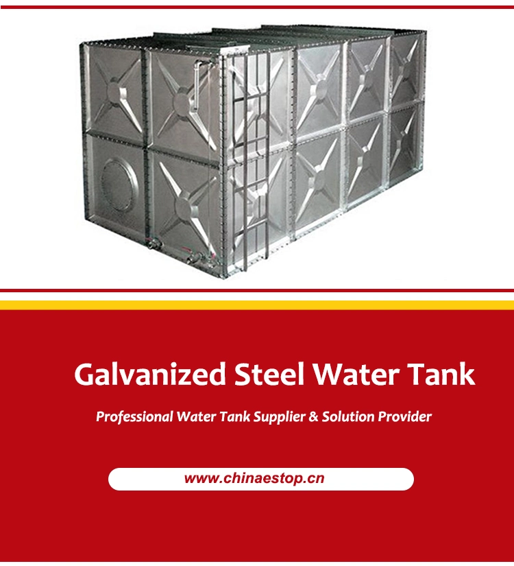 1.22*1.22m Galvanized Water Tank 12m High Elevated Steel Tower Galvanized Steel Water Tank