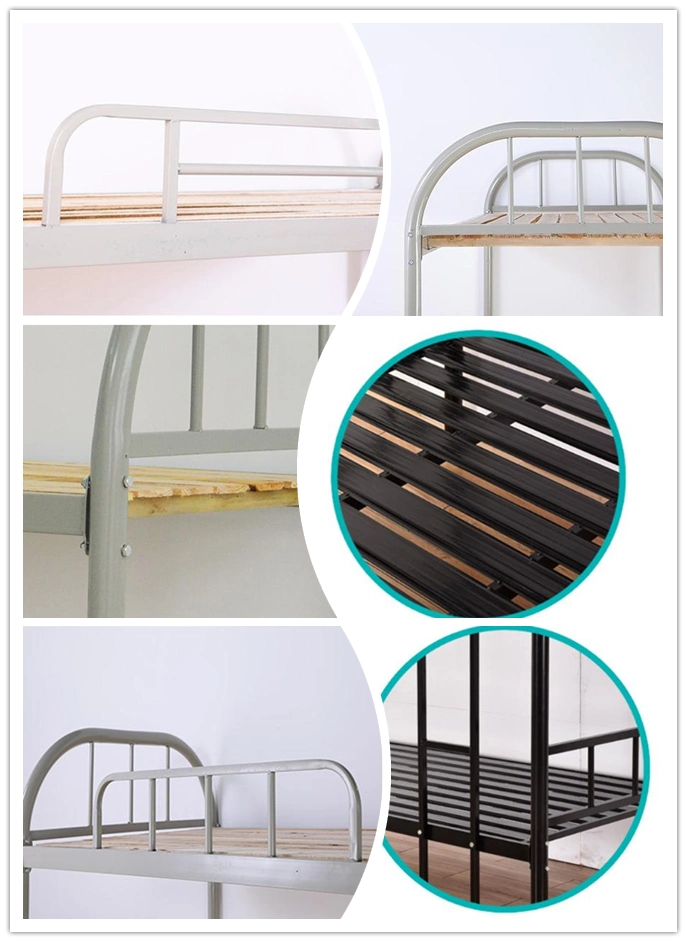 Good Quality Matel Customized School Area Two Layer Iron Design Furniture Latest Double Bed