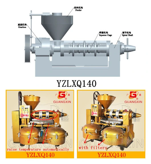 Automatic Oil Press Air Pressure System Yzlxq140 Screw Oil Press