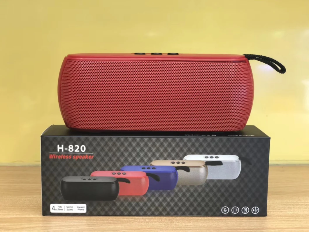 H-820 Iron Mesh Mini Bluetooth Speaker Wireless Portable Lanyard Portable Bluetooth Mini Speaker