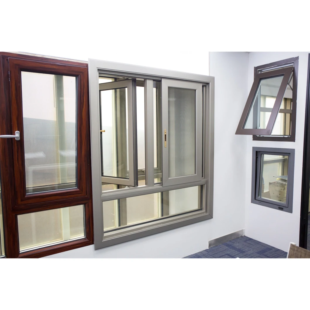 House Home Bathroom Opening Awning Aluminum Window with Frosted Glass