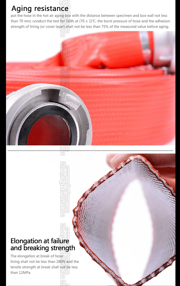 8 Inch Canvas PU Fire Hydrant Hose for Marine
