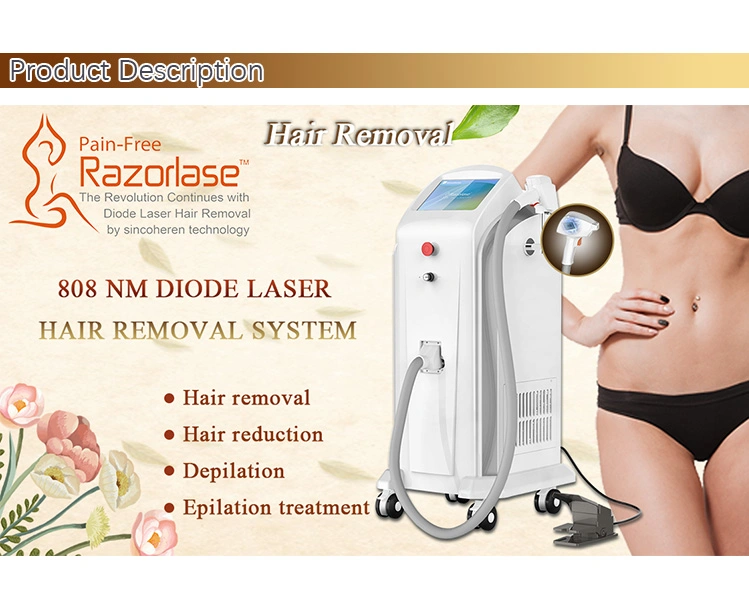 Painless Multi Wave 1064nm 755nm 808nm Big Spot Size Laser Hair Removal Machine