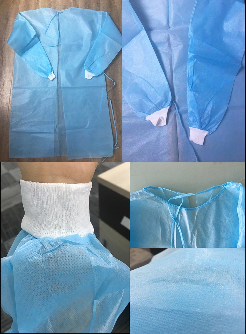 Disposable Medical Surgical Protective Isolation Suit Coveralls Clothing Protective Gown Medical Gown PP+PE 35G/M2