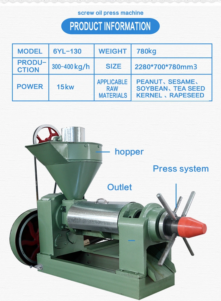 New Condition and Automatic Automatic Grade Screw Avocado Vegetable Oil Press
