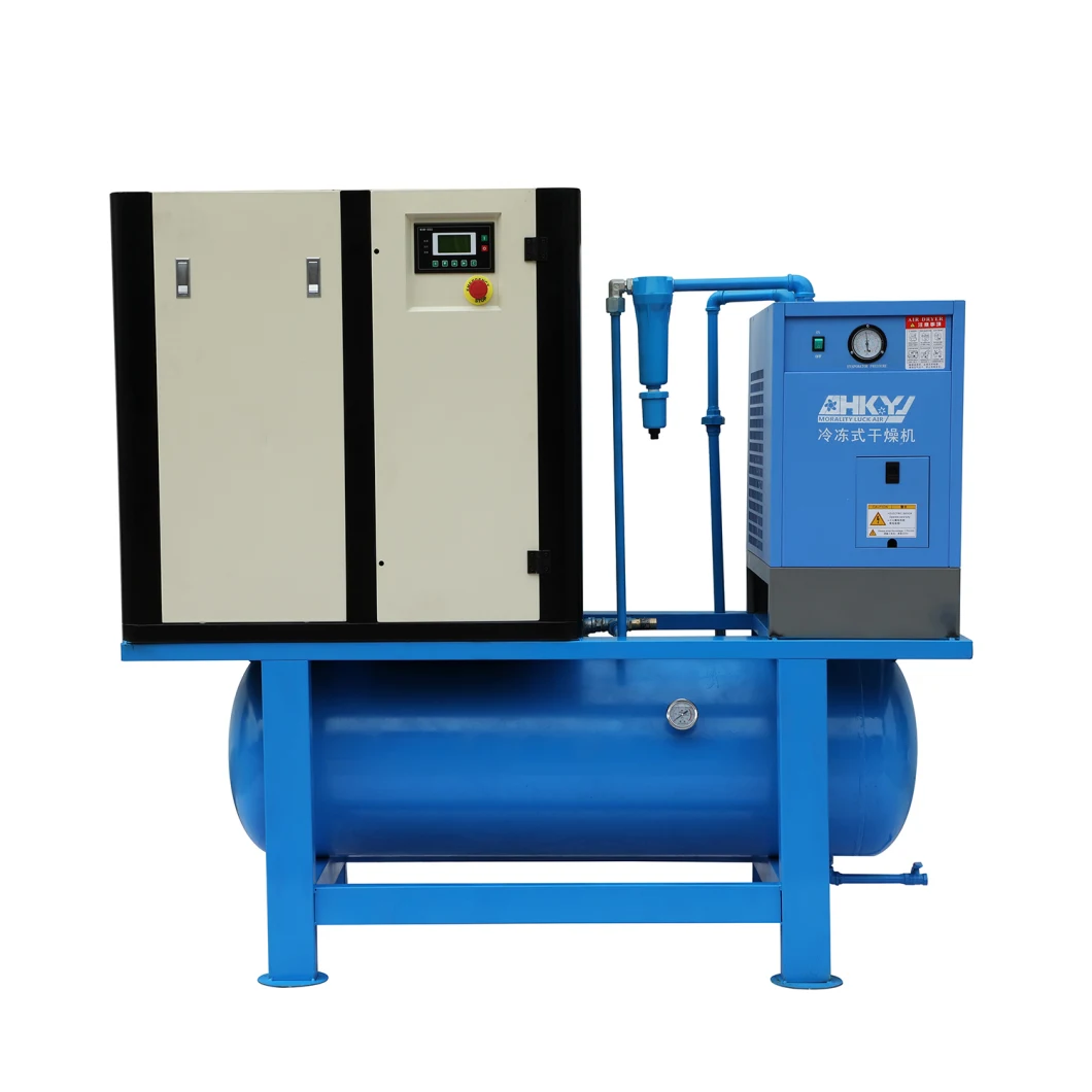 Takhon Combined Air Dryer Storage Tank Line Filter Integrated Screw Air Compressor with Storage Tank 15kw