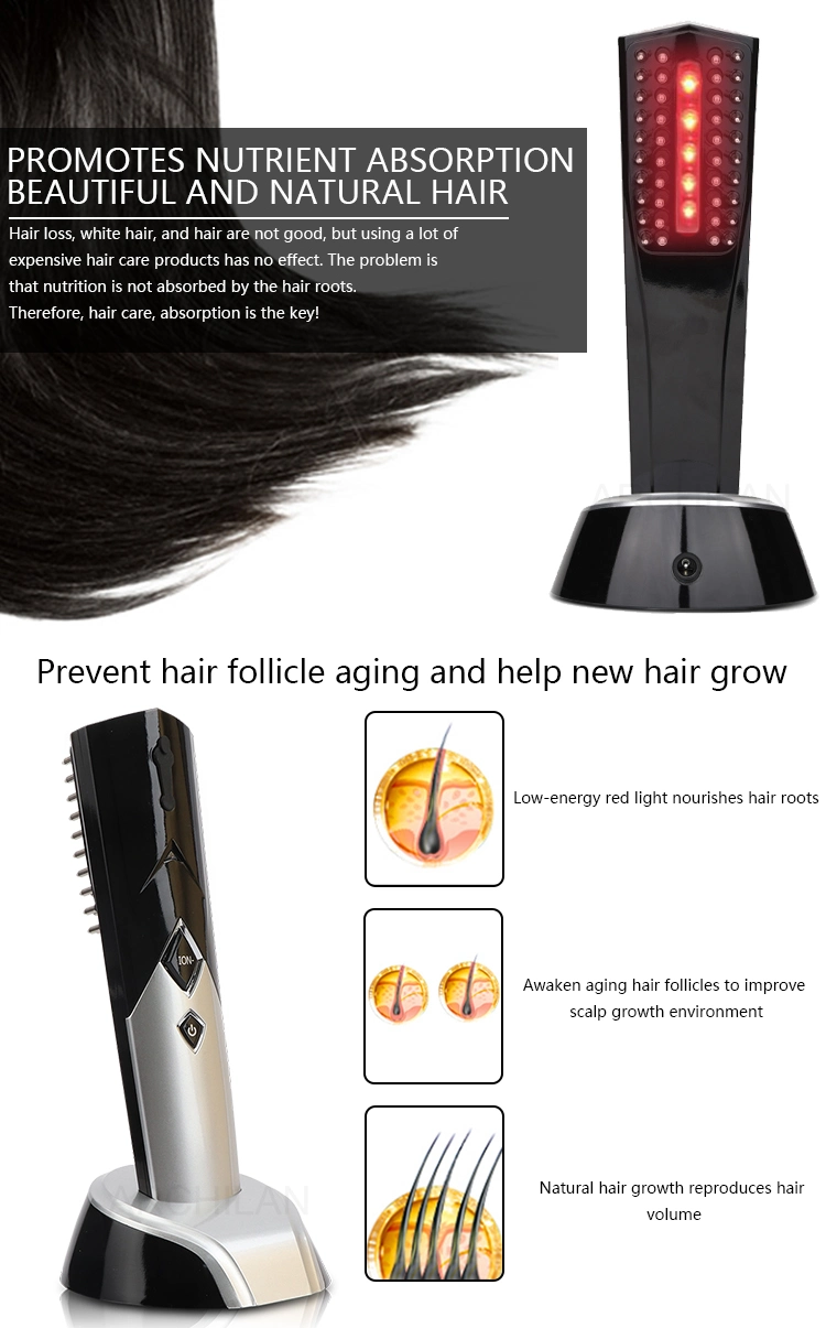 Electric Hair Growth Comb Laser Massage Brush Vibrator