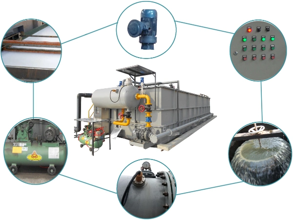 Industrial Wastewater Treatment Used Dissolved Air Flotation Daf with Water Circular System