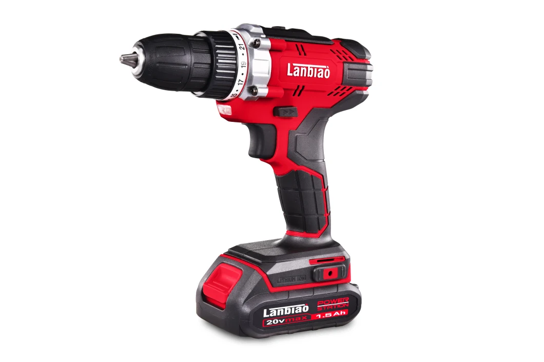 Lanbiao Professional Quality Electric Tools 10mm 20V Cordless Brushless Drill 518