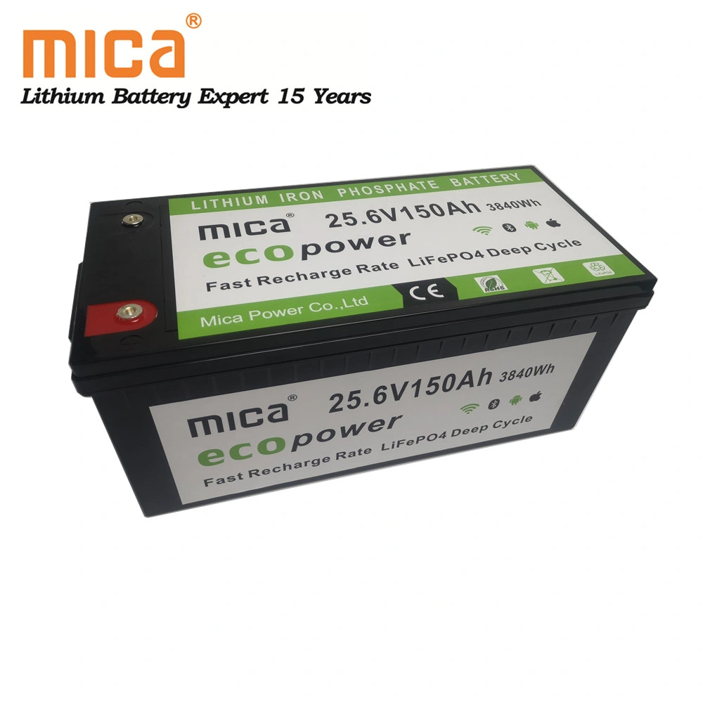 High Capacity 150ah 25.6V 24V Rechargeable Lithium Iron Phosphate Battery Pack 3.84kwh Energy
