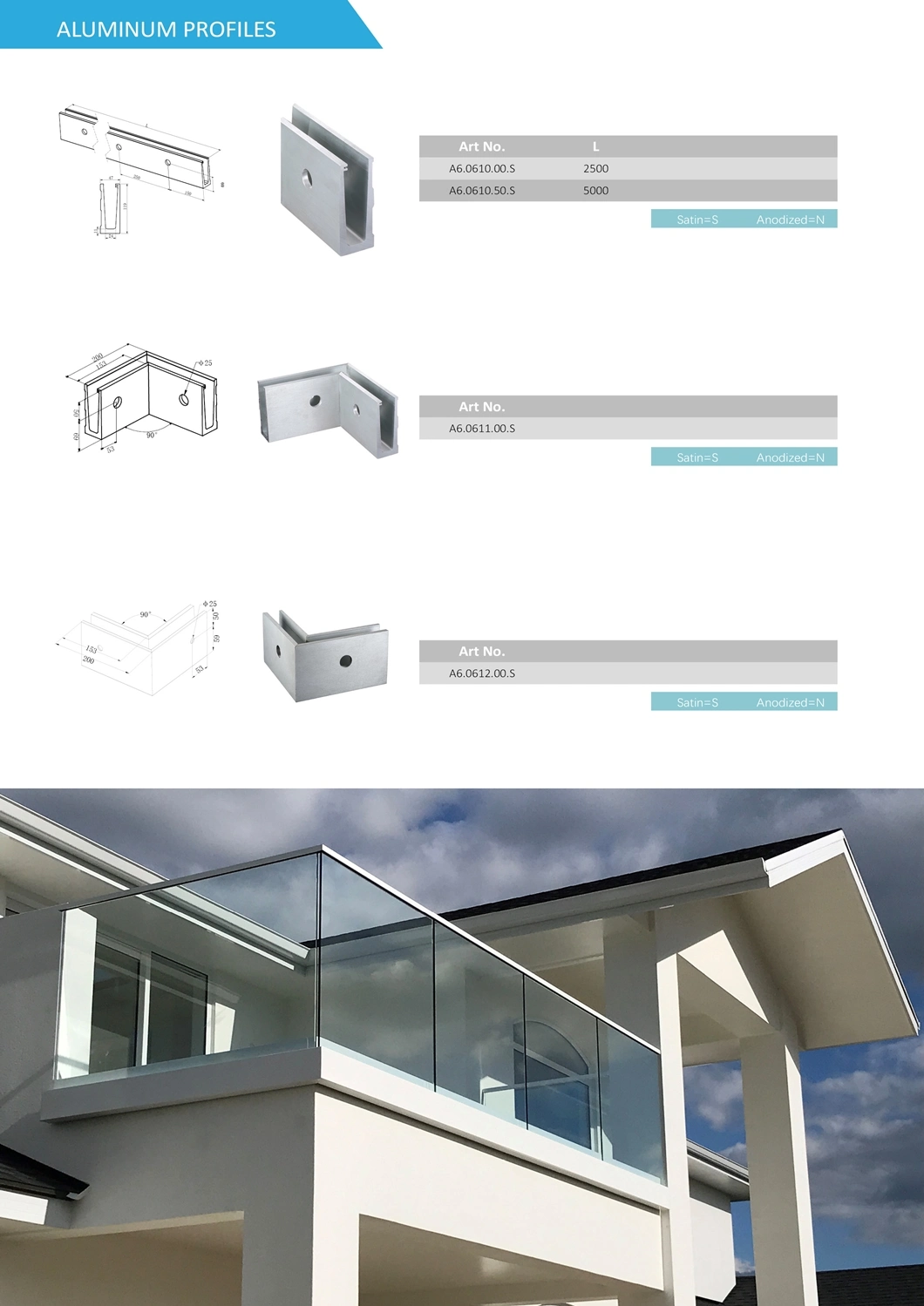 China Supplier Frameless Glass Railing Balustrade Glass Stair Raiilng Kits Frameless Glass Balustrade