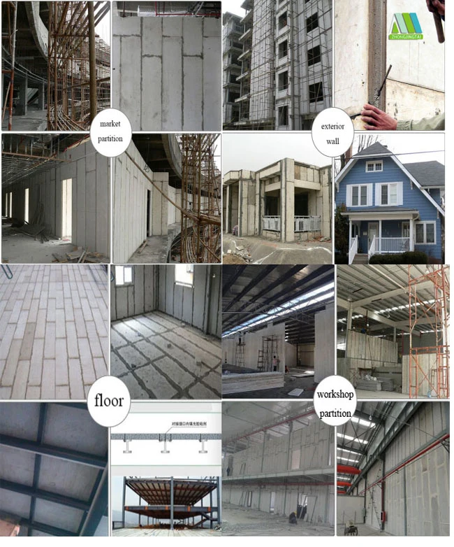 75mm Concrete Board Wall EPS Cement Sandwich Wall Panels for Internal External Wall