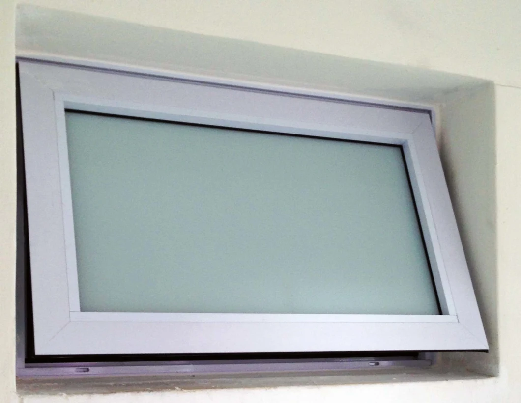White Modern Design Double Glass Aluminium Frame Awning Window for Bathroom Bedroom