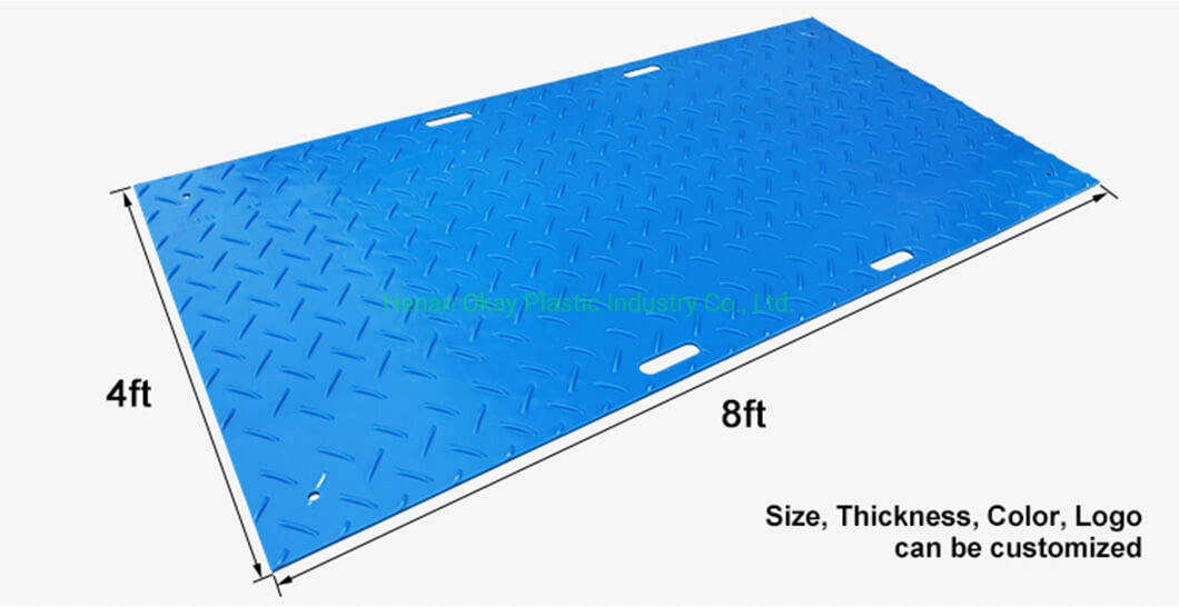 Custom Color HDPE Hard Wearing Ground Mat Road Protector Pad Plastic