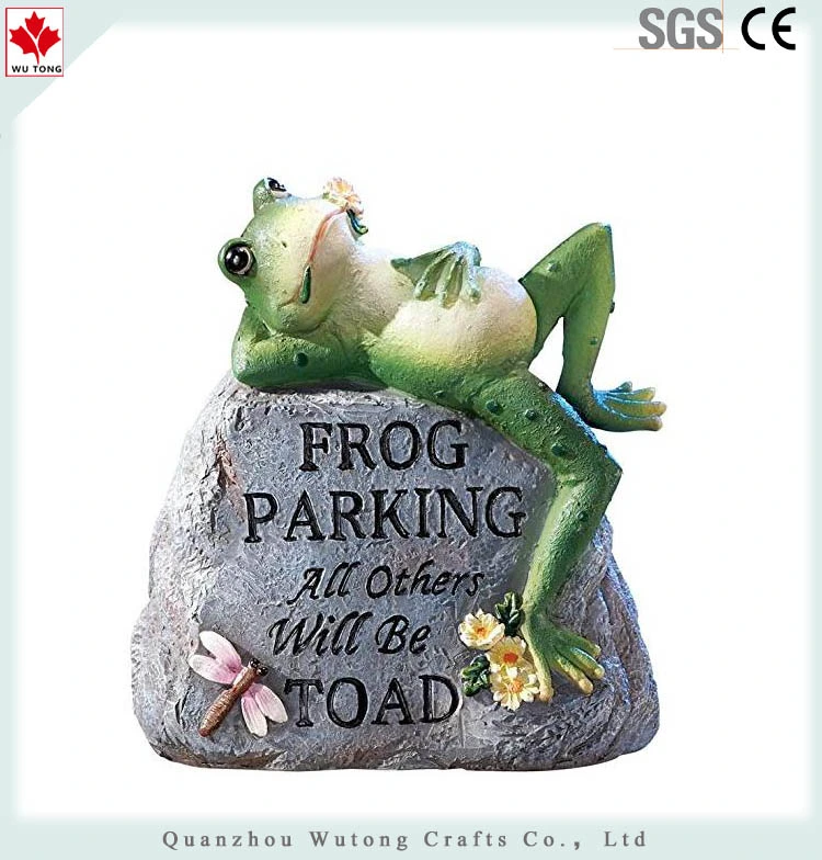Custom Frog Parking Only Decorative Garden Stone Figurine