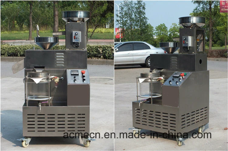 Mobile Type Commercial Oil Press Machine / Peanut Oil Press / Automatic Smart Cold Press Oil Mill